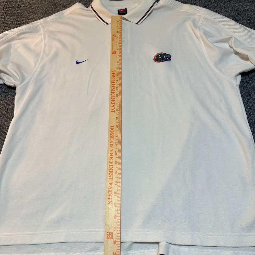 Nike Team Florida Gators Polo Shirt Mens XXL White Short Sleeve Embroidered NCAA - Picture 7 of 8